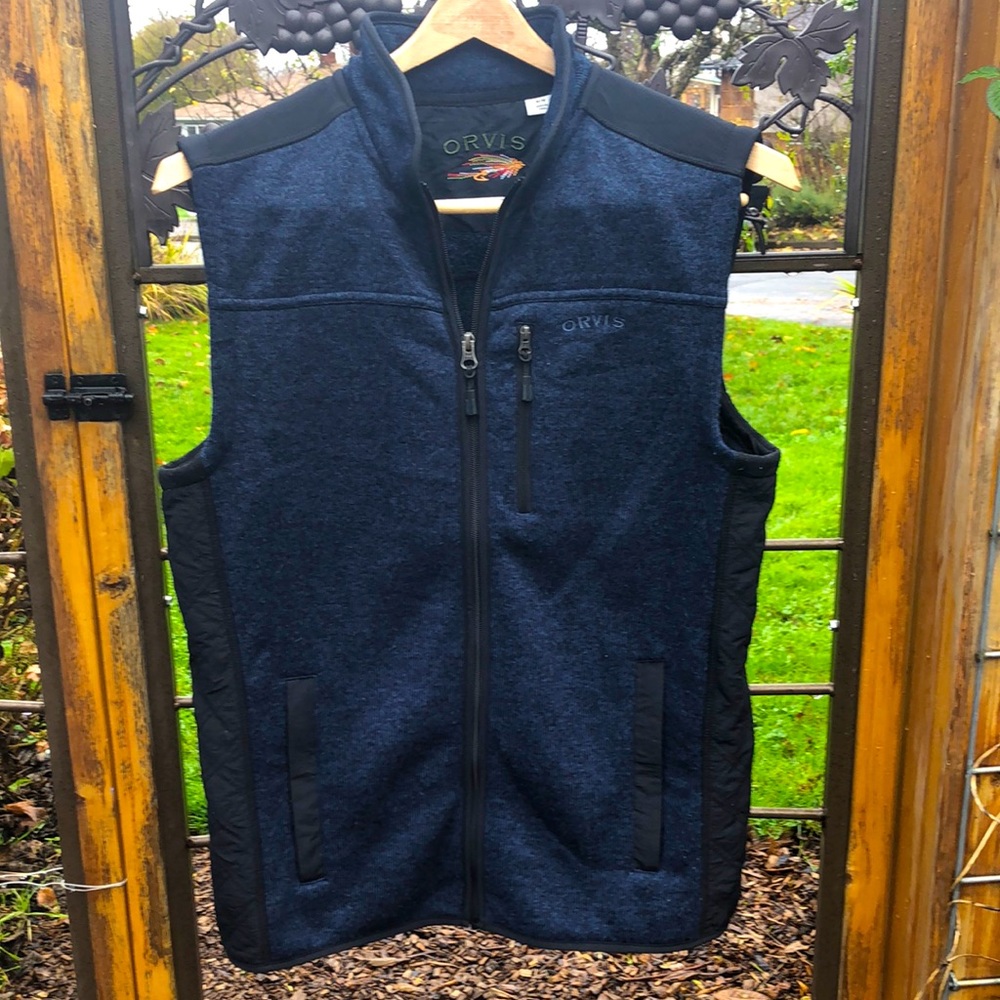 Orvis dark blue winter vest size M